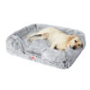 Plush Orthopedic Sofa Pet Bed, Grey - large dog